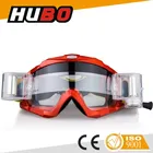 fashionable popular anti-uv single clear lens roll off motorcycle googles for mx