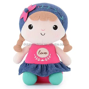 cartoon stuffed plush human girl doll