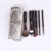 China Manufacturer Provide Luxury 6pcs Wooden Handle Cosmetic Face Makeup Brush with PU Bag