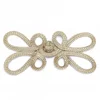 Fashion womens dress & coat gold Metallic butterfly shape chinese knot frog closures button