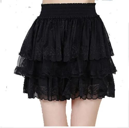 2015 summer new mesh gauze plus two layers lace mesh princess skirts womens simple elegant fashion cute tutu saia