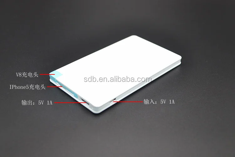 new promo gift 2016 innovative credit card size power bank slim led 2500mah usb portable small power bank external battery
