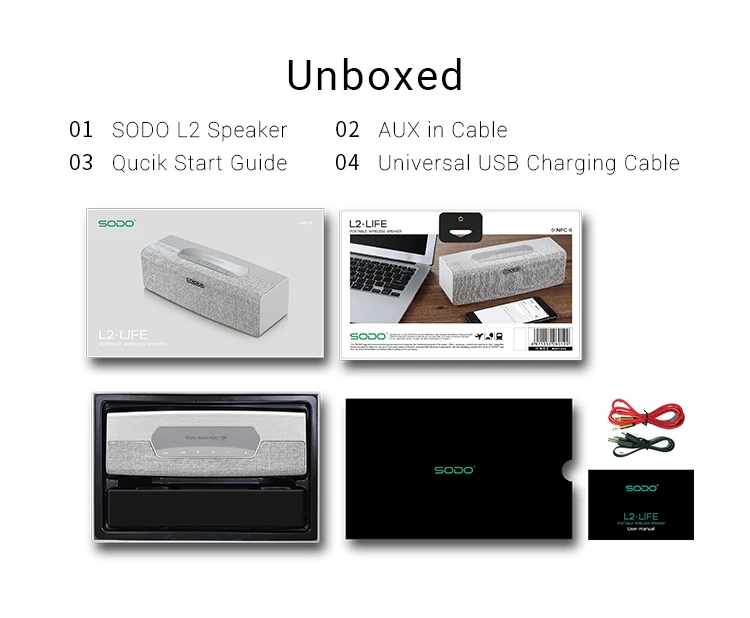 L2 top quality portable bluetooth speaker music box for mobile phone - ANKUX.COM