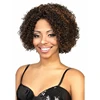 Kinky Curl Afro African American Wig Highlighted Brown Women's Natural Synthetic Hair
