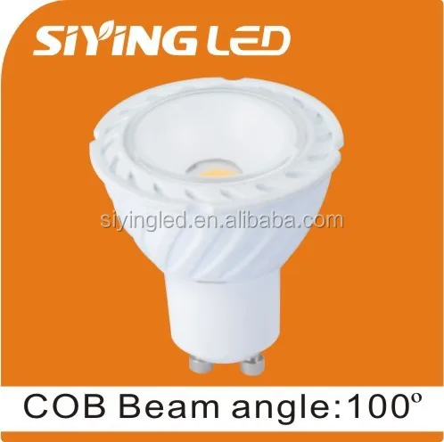 ningbo siying led cob bulb ce rohs warm white 100 degree gu10 led light