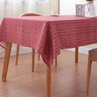 Oilproof Waterproof 100% Polyester Jacquard Fabric Table Cloth