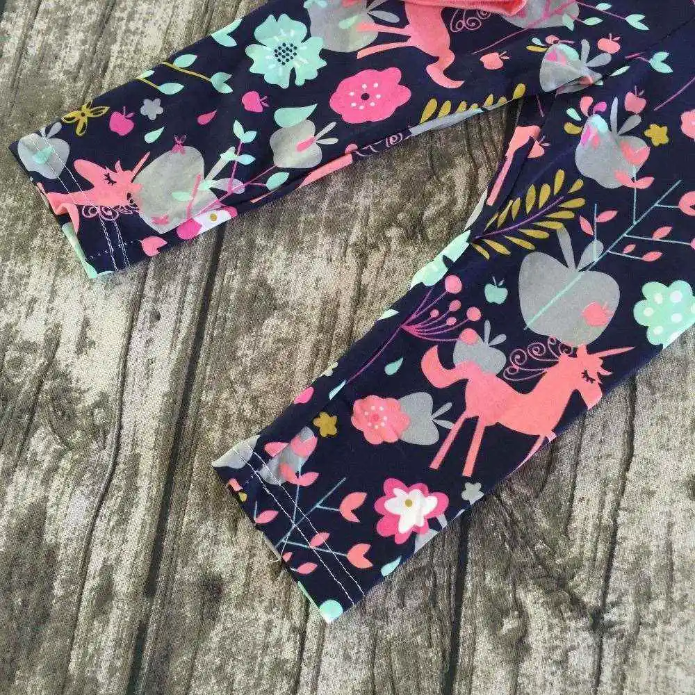 FALL OUTFITS persnickety girls 3 pieces sets girls baby girls unicorn clothing children boutique 3 pieces floral unicorn pant