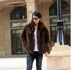 Wholesale Luxurious Fashion Winter black Fox Man Fur Coat