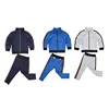 Wholesale 100% Cotton Custom Logo Kids Fitted Tracksuit Print Jogging Sports Suit Wear Sweatsuit