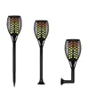 Newe Design 96 LEDs Torch Flameless Lamp Solar Rechargeable Tiki Torches Lights Realistic Looking Flame