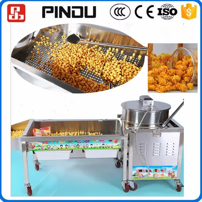 Stainless Steel Electric Factory Sweet Caramel Popcorn Making Machine