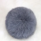 5cm Mixed Color Pom Pom Keychain Bag Charm Faux Rabbit Fur Pompom Ball