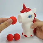 Unicorn Popper toy Air Power Squeeze Rubber animal eva ball shooter for kids play indoor Xmas christmas gift fun stuffs