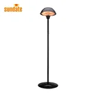 Halogen tube freestanding outdoor patio heater
