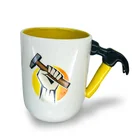 High quality tea cup custom logo printing hammer shape unique ceramic unicorn coffee mugs