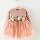 Baby Girl Summer Frock Long Sleeve Children Dress Embroidery Design