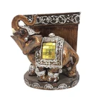 Brass personalized desktop fancy resin elephant pen holder