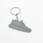 Custom 3d soft PVC rubber sneakers keychain