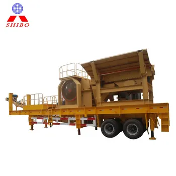 henan shibo hot sale portable rock crusher plant for basalt granite pebble