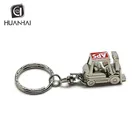 New design custom gold silver plated 3D mockup metal forklift keychain