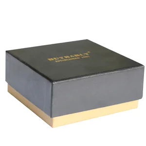 good quality pearl paper gift box with logo golden stamping pet