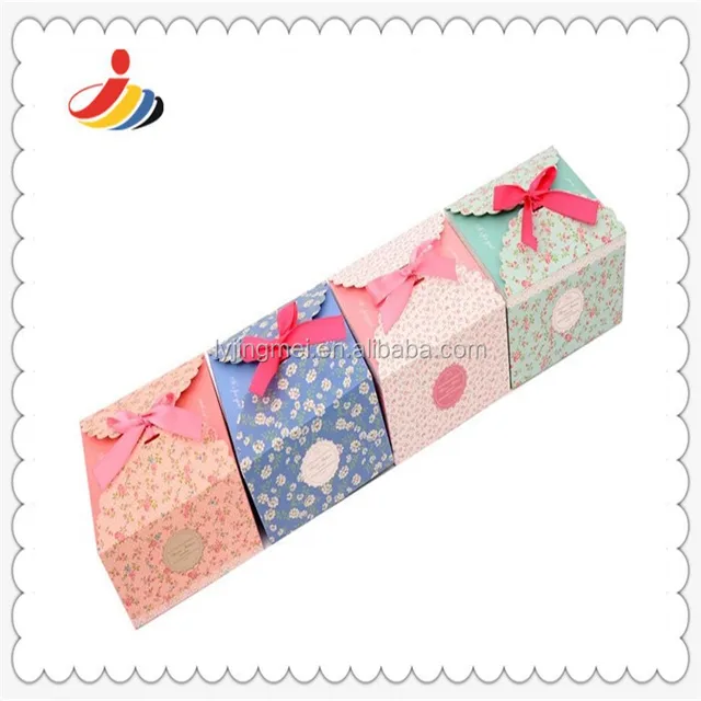 fancy style paper gift box with bowknot