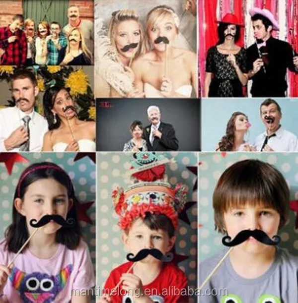 photo booth props mustache lip hat antler gift stick christmas
