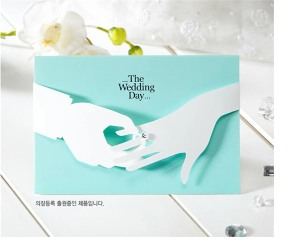 Blue Wedding Invitation 30pcs Elegant Laser Cut Paper Card Decoration Lover Party Romantic Inviting Cards Wedding Invitations
