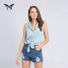 Best selling eco friendly beach female sleeveless tops and blouses
