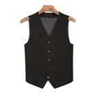Factory Cheap Black Fashion Polyester Waiter's Waistcoat Vest