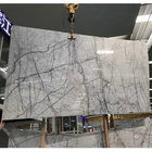 Natural New Snowy River White Grey Marble 18MM Stone Slabs Import From Turkey