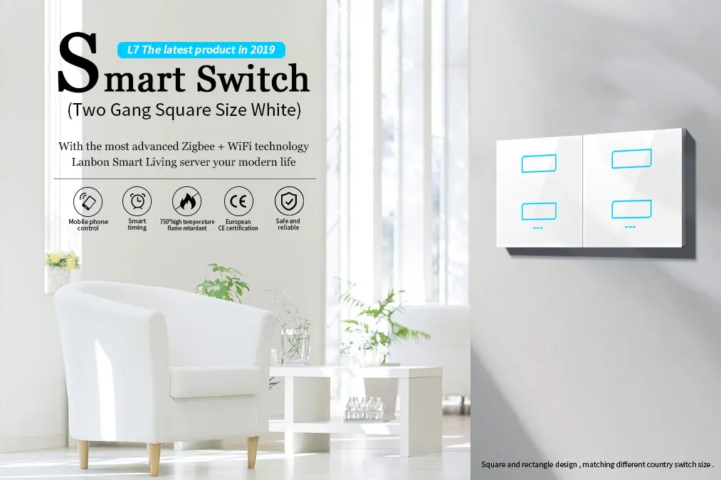 Alexa google home compatible 100-250V remote control wifi zigbee light switches - ANKUX.COM