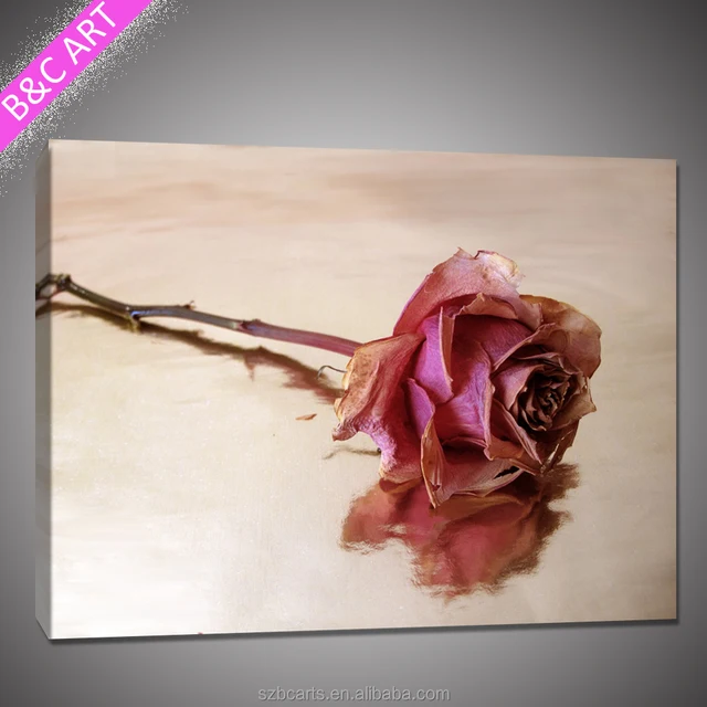 Wall Tiles Scenery Natural Wall Picture Rose Flower Handmade Paper Canvas Oil Painting