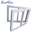 European standard Florida office curved sliding glass window with sub frame