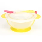 Baby food warmer sucking polypropylene soup bowl heat and spoon set