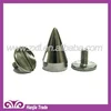 Bulk Metal Cone Spikes Screw Back in Silver Color
