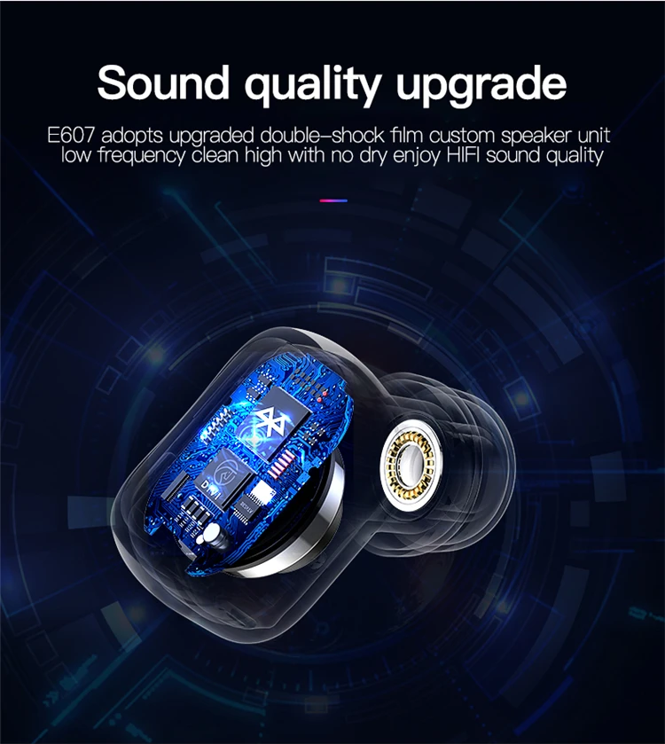 DIVI Wireless Sports Headset Headphones TWS Mini Sweatproof Earphone with Noise Cancelling and Charging Box for Samsung - ANKUX.COM