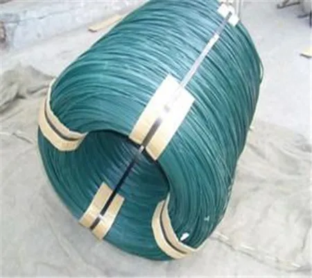 Green pvc coated iron wire