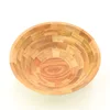 2018 Handmade Bamboo Wood Salad Bowl for Fruits, Vegetables, Mixing, Soup or Other Foods
