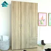 Modern 3 Door 3 drawer MDF Wood Wooden Clothes Wardrobe Bedroom furniture