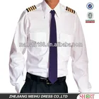 Shirt Latest Long Sleeve And Half Sleeve With Attached Epaulettes Men's Pilot Shirt And Pilot Uniform Manufacturer