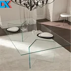 Curve Table Glass For Tempered Glass Table Tempered Table Top Furniture Glass Panels With Polished Edge For Sale