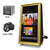 Portable digital selfie magic mirror touch screen photo booth with smart software