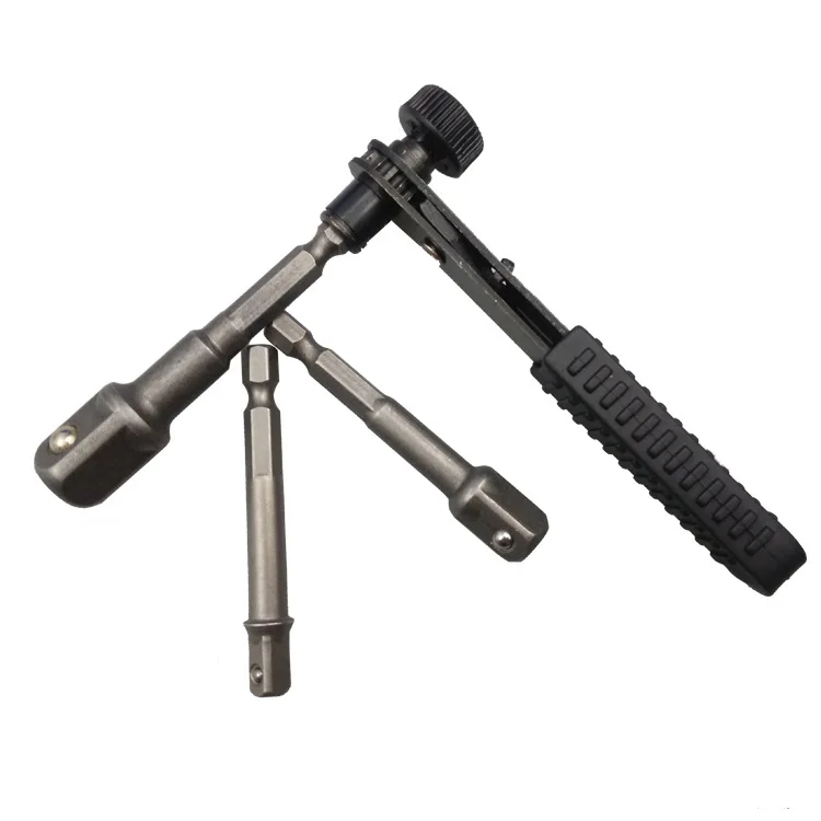 7MPT Mini Hand Tools Ratchet Wrench 14 Bits Screwdriver 6.35cm Quick easy socket wrench Rods