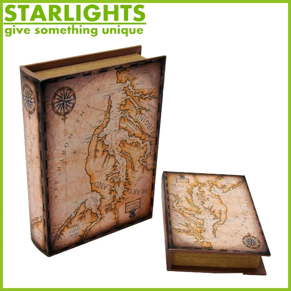 wholesale fake book antique style&decorative canvas book box