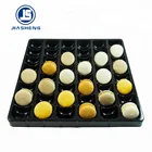 48pcs Customize Disposable Clear Blister Plastic Macaron Packaging Boxes With Tray & Lids