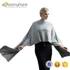 Custom fashion design 100% kashmir women grey pashmina shawl