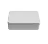 Custom white color rectangular playing card packaging tin box wholesale