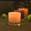 colored candle in jars glass with silk-screen LOGO inner blowout multicolor candles