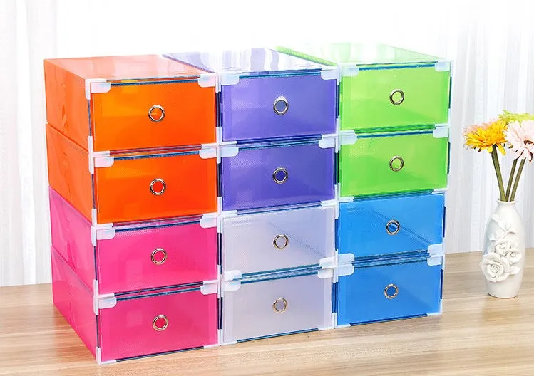 Atistic SFJ NEW Eco-Friendly Shoe Storage Box Case Transparent Plastic Storage Box Rectangle PP Shoe Organizer Thickened drawer Shoe Box (20)